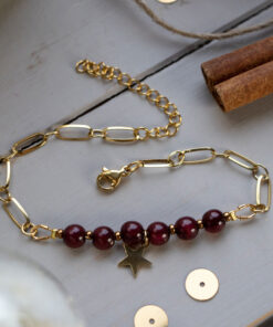 Burgundy and gold Dana bracelet 3