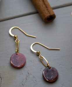 Burgundy and gold Fara earrings 3