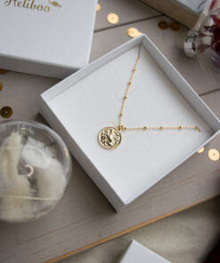 Short gold-plated astro necklace 11