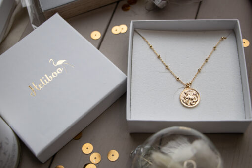 Short gold-plated astro necklace 2