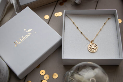 Short gold-plated astro necklace 2