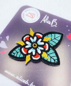 Alice B iron-on patch - Java flower 3