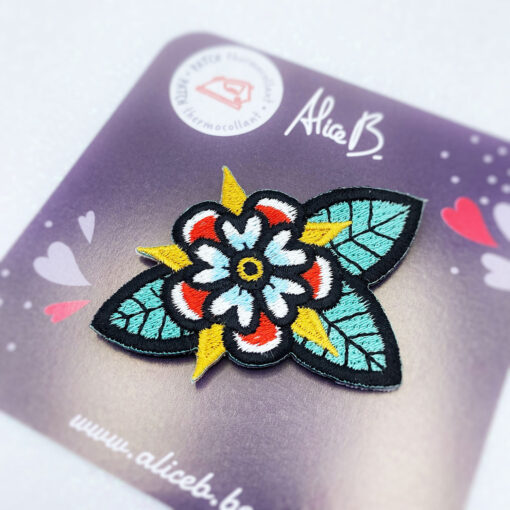 Alice B iron-on patch - Java flower 2