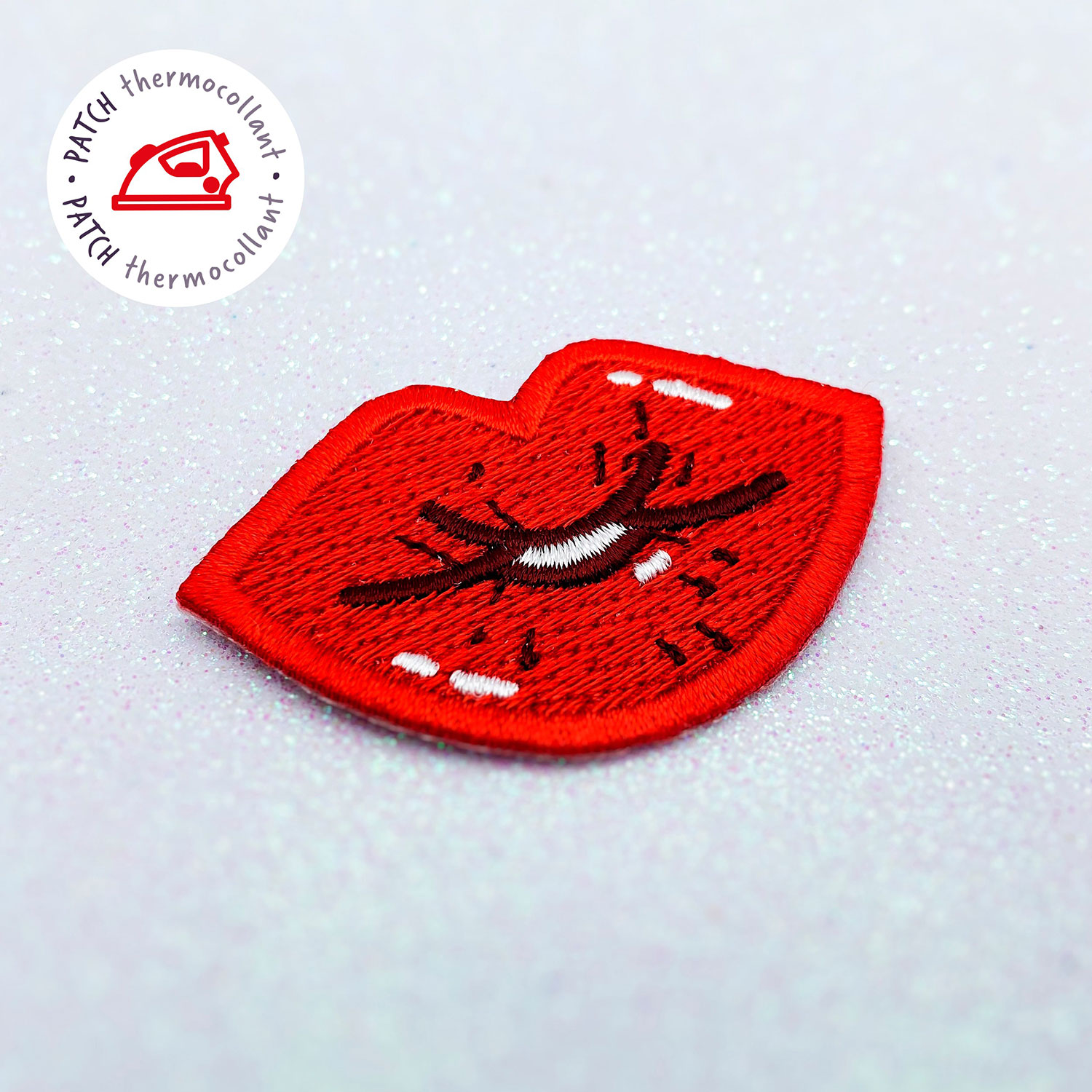 Alice B iron-on patch - Red kiss 7