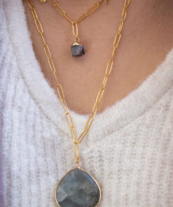 Gray and gold Sita necklace 14