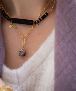 Gray and gold Sita necklace 13