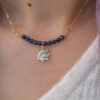 Blue Indira short necklace 17