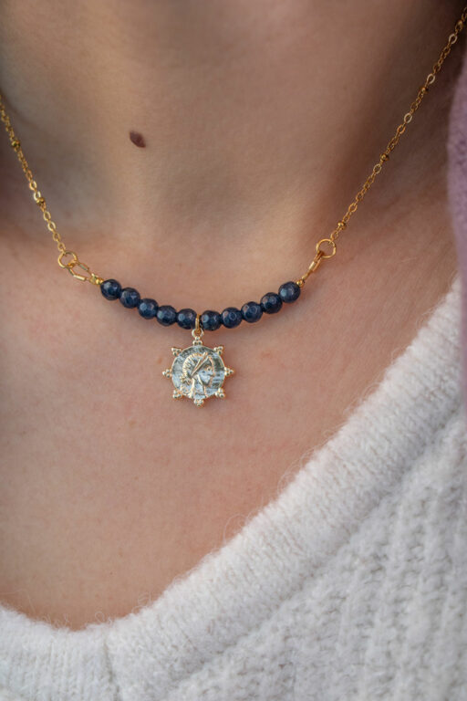 Blue Indira short necklace 1