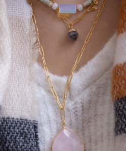 Gray and gold Sita necklace 9