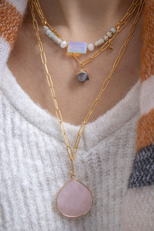 Gray and gold Sita necklace 4