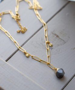 Gray and gold Sita necklace 10