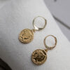 Golden coin earrings 9