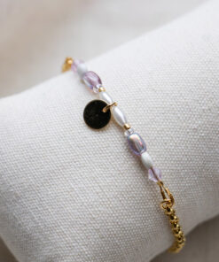 Lilac and gold bracelet 3