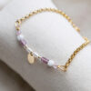 Lilac and gold bracelet 6