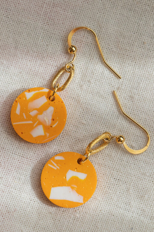 Medium Unique Earrings - Orange 3