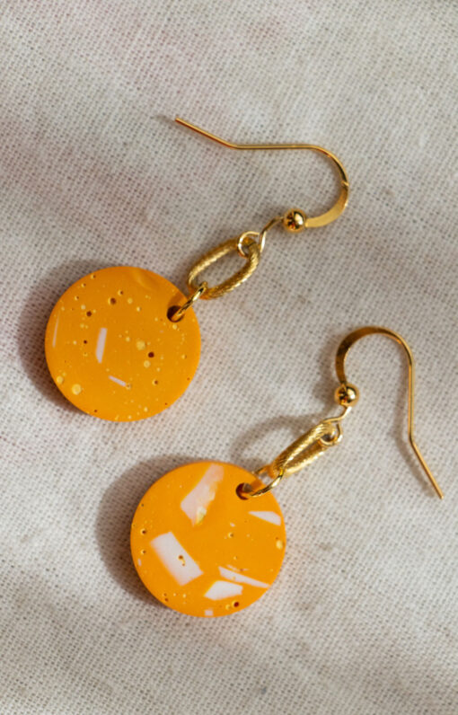 Medium Unique Earrings - Orange 2