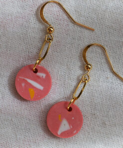 Unique small earrings - Pink 5