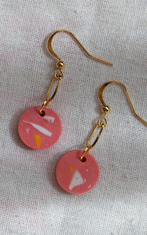 Unique small earrings - Pink 3