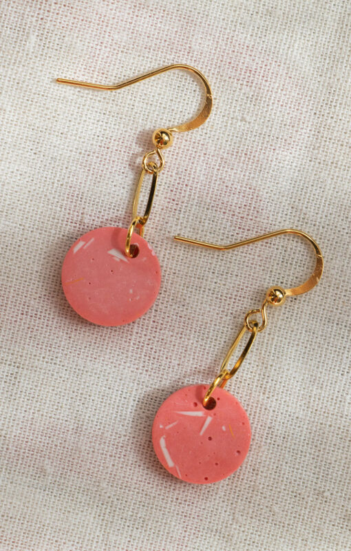 Unique small earrings - Pink 2