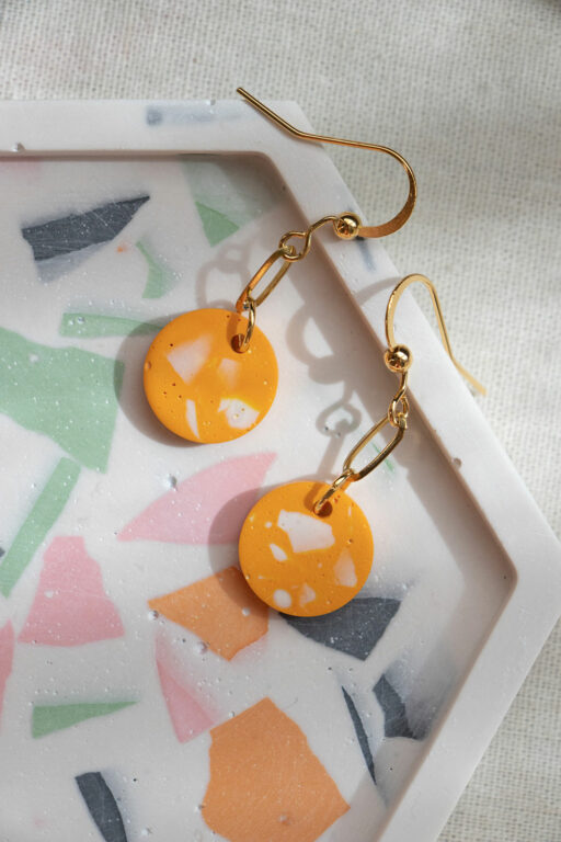 Unique small earrings - Orange 1