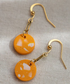 Unique small earrings - Orange 3