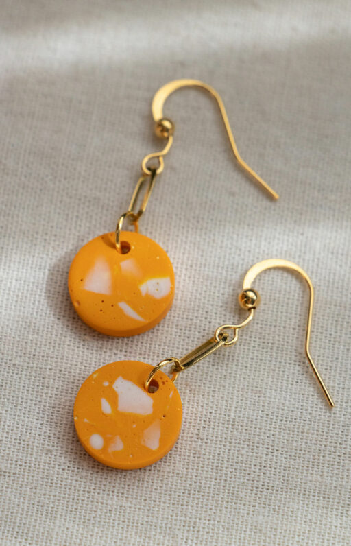 Unique small earrings - Orange 2