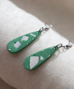 Unique drop earrings - Turquoise green 5