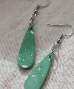 Unique drop earrings - Turquoise green 6