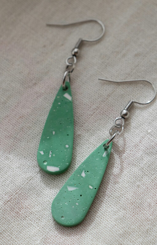 Unique drop earrings - Turquoise green 3