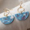 Unique earrings - Blue and purple 10