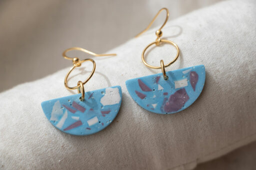 Unique earrings - Blue and purple 1