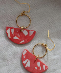 Unique earrings - Light red 6