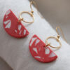 Unique earrings - Light red 12