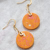 Unique round earrings - Orange 8