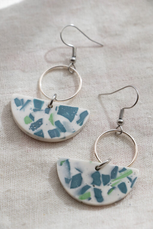 Unique earrings - Blue and green 1