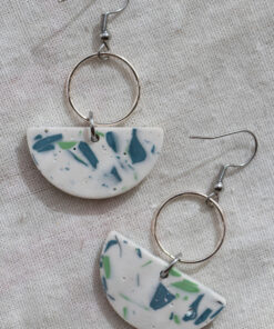 Unique earrings - Blue and green 4