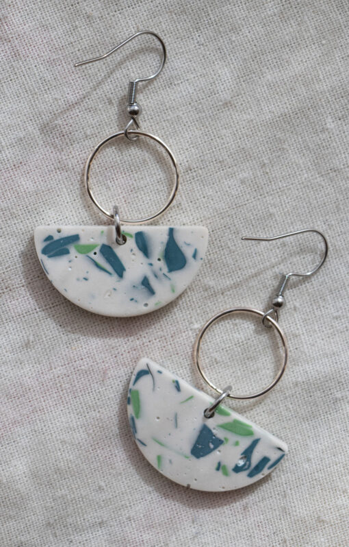 Unique earrings - Blue and green 2