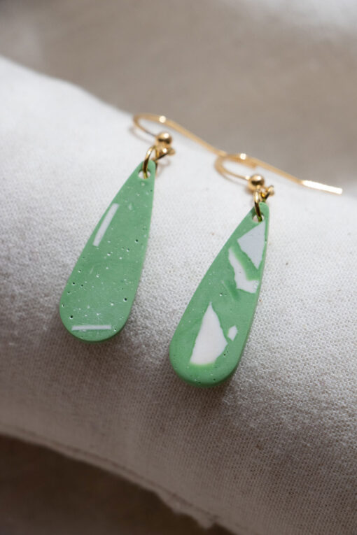 Unique drop earrings - Green 1