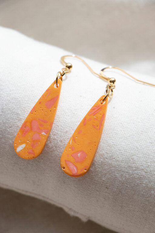 Unique drop earrings - Orange 1