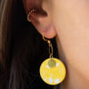 Unique round earrings - Lemon 9