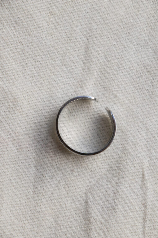 Ring with 5 simple rows - Silver 3