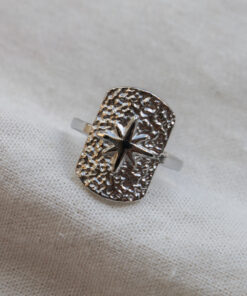 Star Hammered Ring - Silver 7