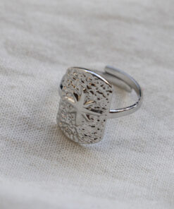 Star Hammered Ring - Silver 5