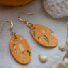 Unique oval earrings - Mix pumpkins 9
