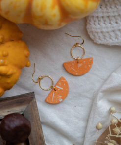 Unique earrings- Tangerine 4