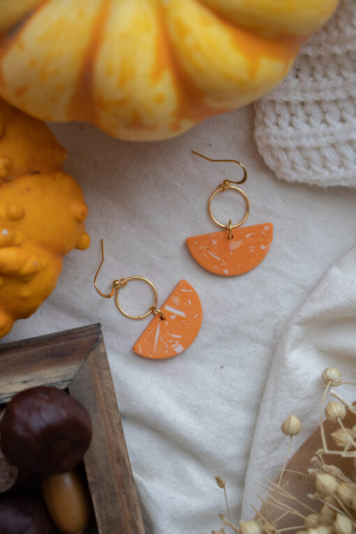 Unique earrings- Tangerine 2