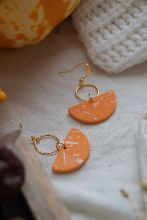 Unique earrings- Tangerine 1