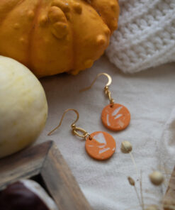 Medium unique earrings - Tangerine 8