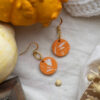 Medium unique earrings - Tangerine 6