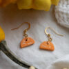 Unique half-circle earrings - Tangerine 10